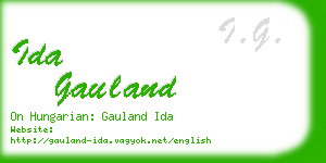 ida gauland business card